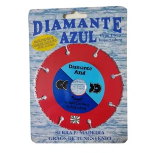 DISCO DIAMANTE AZUL P/ MADEIRA GRAOS DE TUNGSTÊNIO P ESMERILHAREIRA