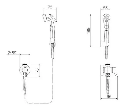 Ducha Higienica Com Registro E Derivação Docol Lóggica Cor Cromado - Imagem 5