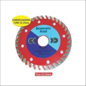 DISCO DIAMNTE AZUL TURBO SECO 115MM P/ ESMIRILHADEIRA 22.23MM