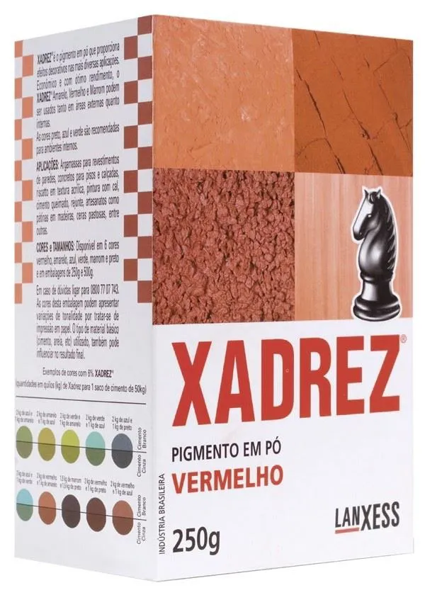 Pigmento Em Pó Vermelho Xadrez 250g Lanxess - Imagem 2